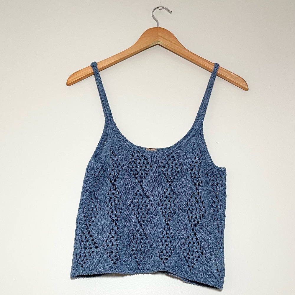 Free People Glisten Crochet Tank